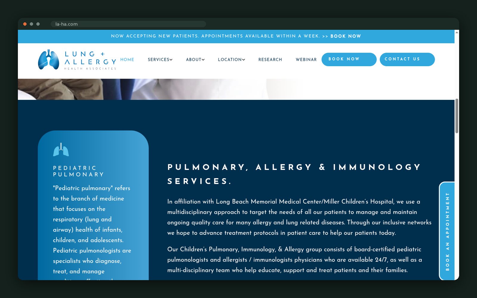 Pulmonary, allergy and immunology service split