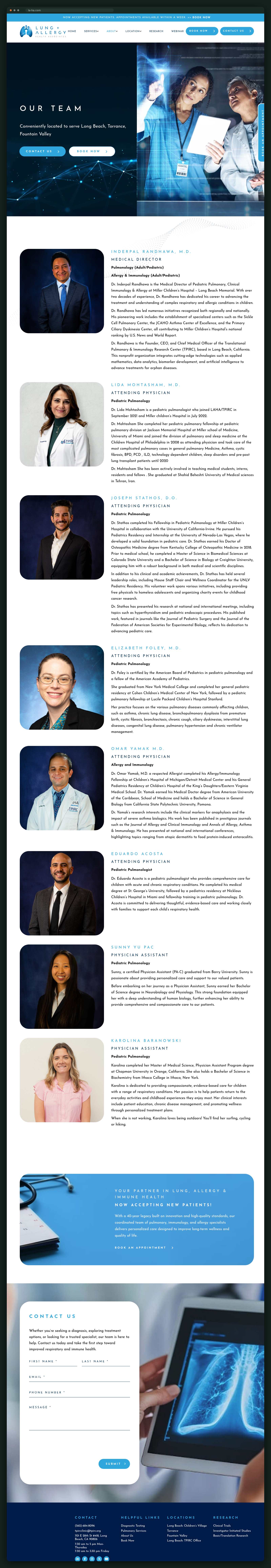 Physician directory, full scroll