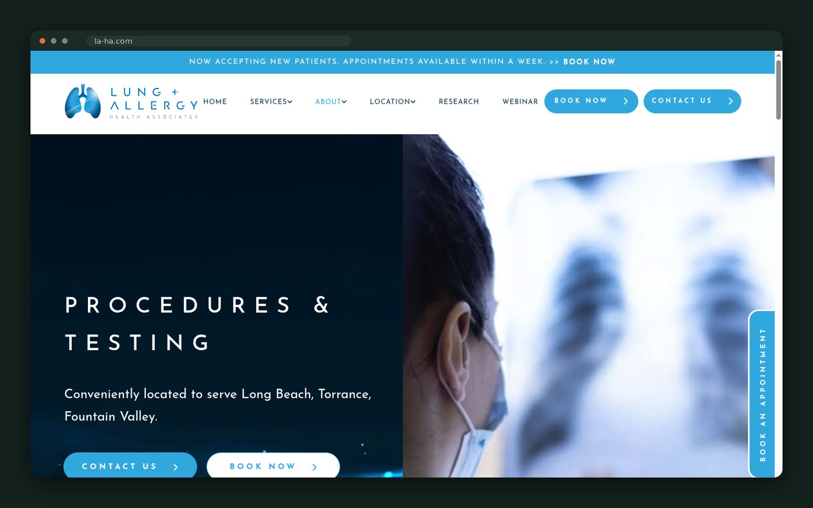 LAHA website — screen 4