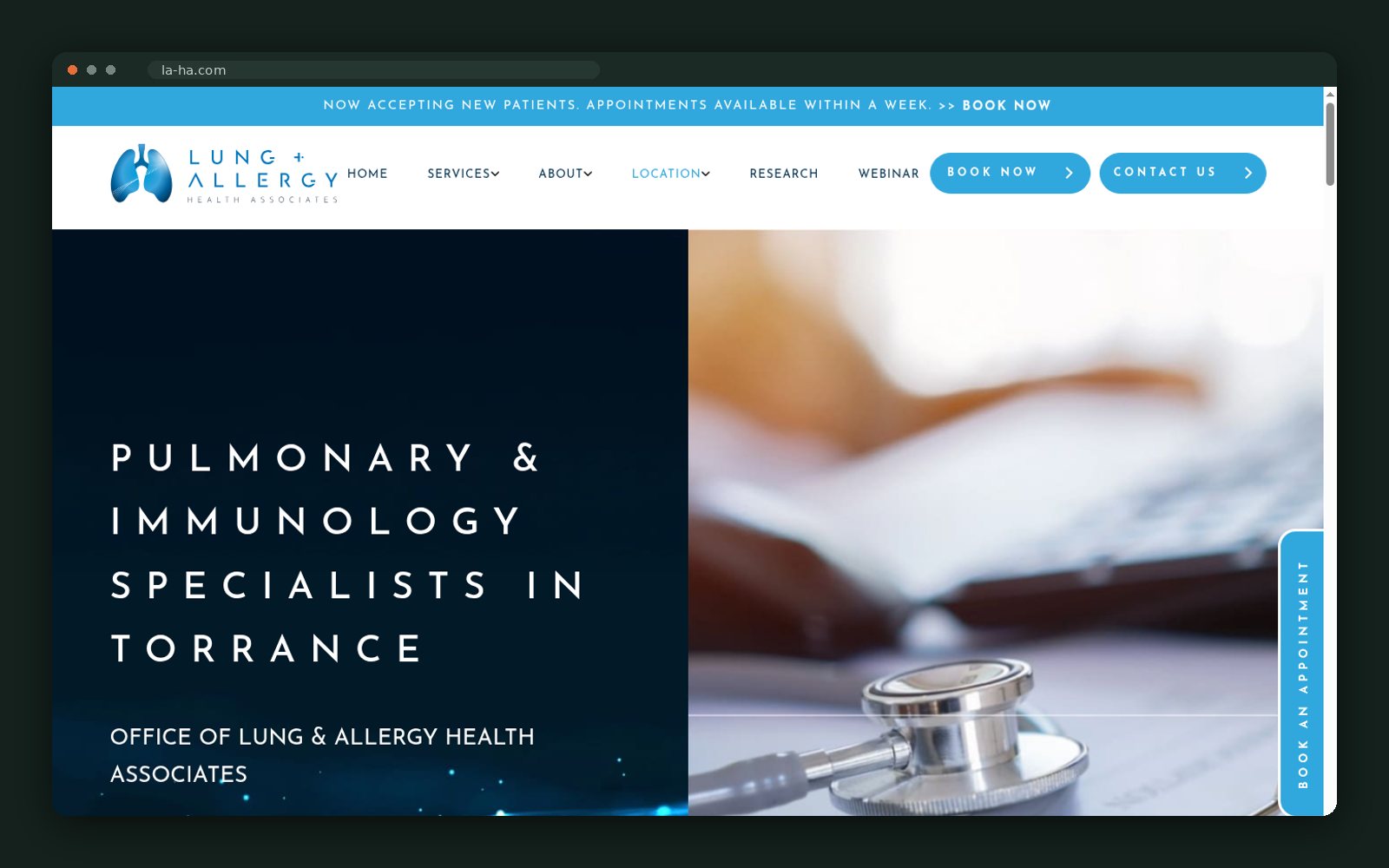 LAHA website — screen 5