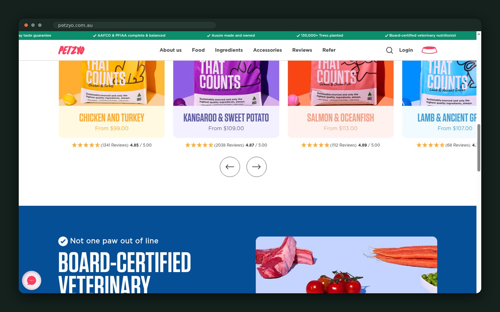 Kibble That Counts range with flavour cards