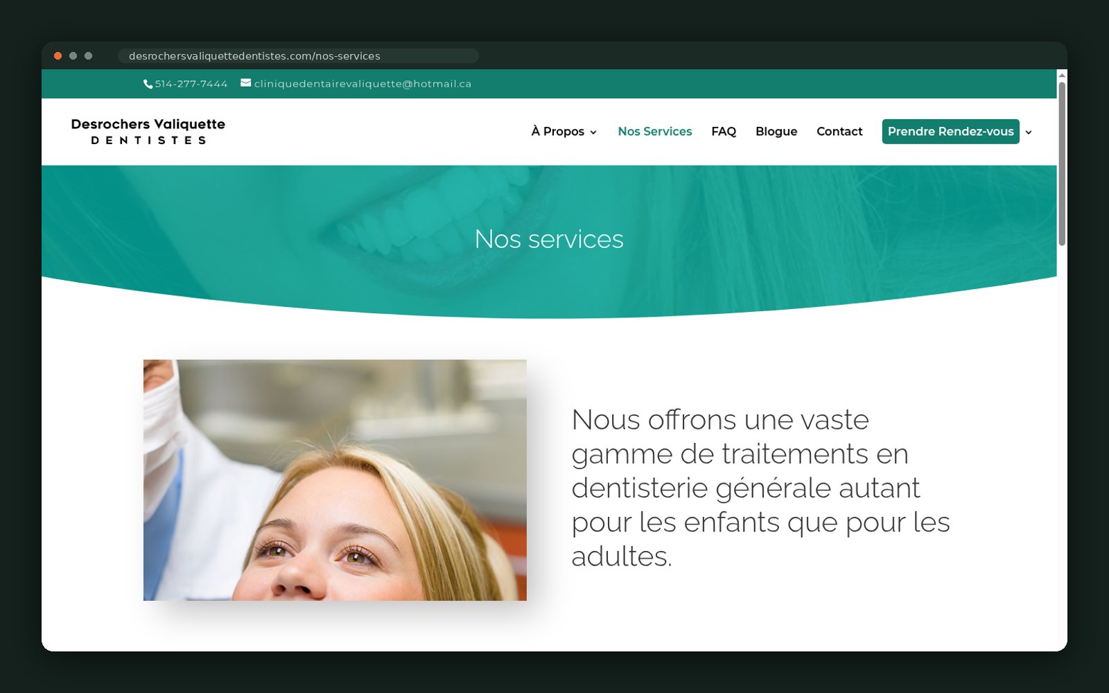 Services page intro — treatments for children and adults