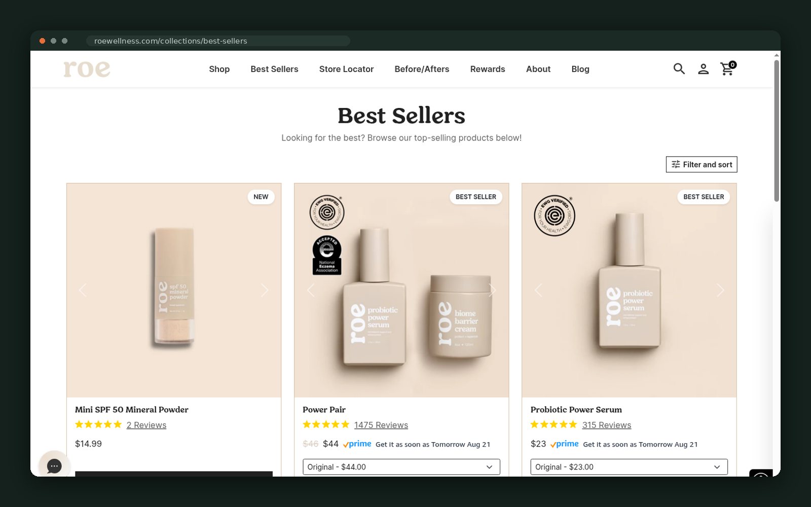 Best sellers collection