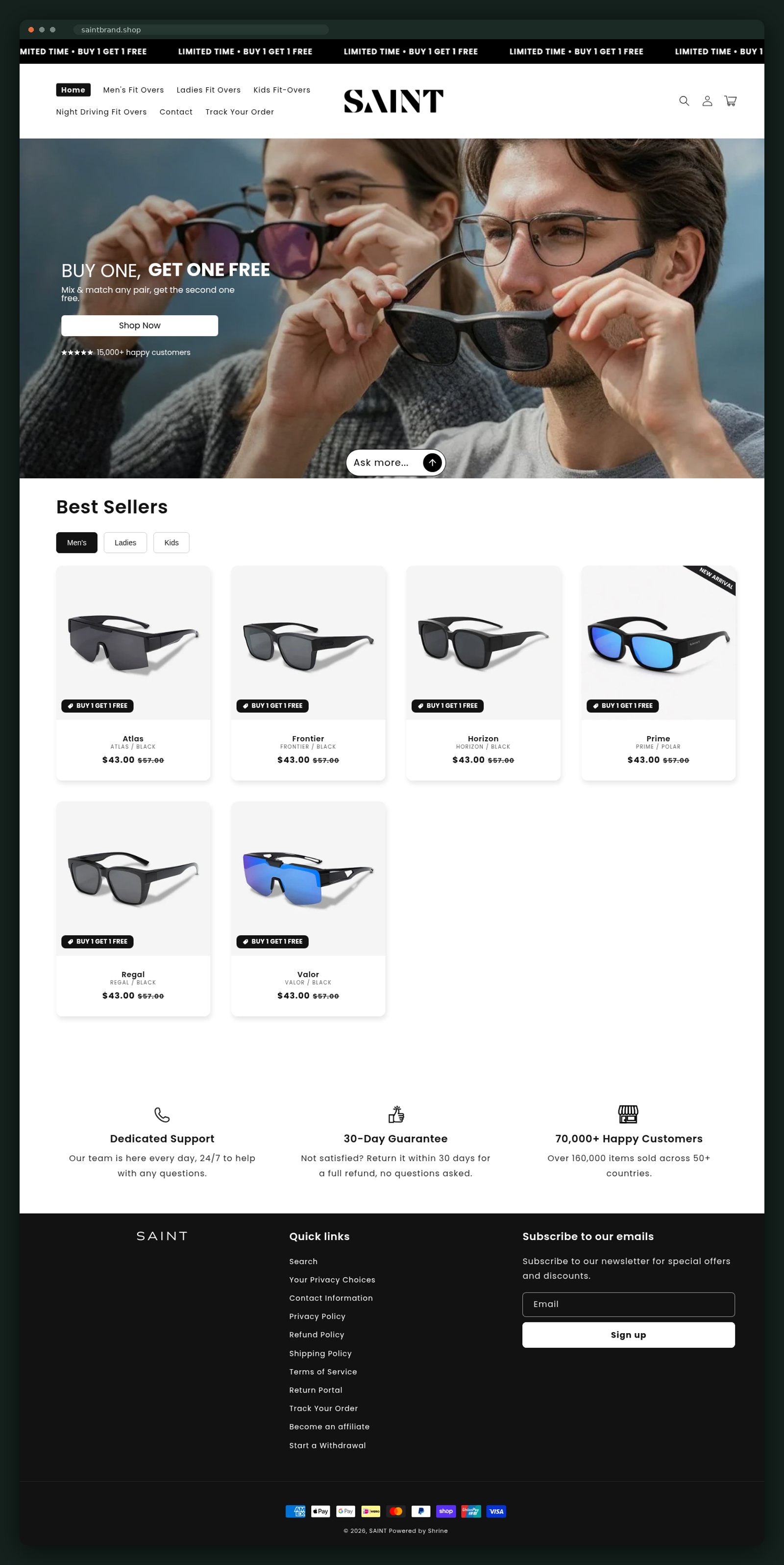 SAINT website — screen 3
