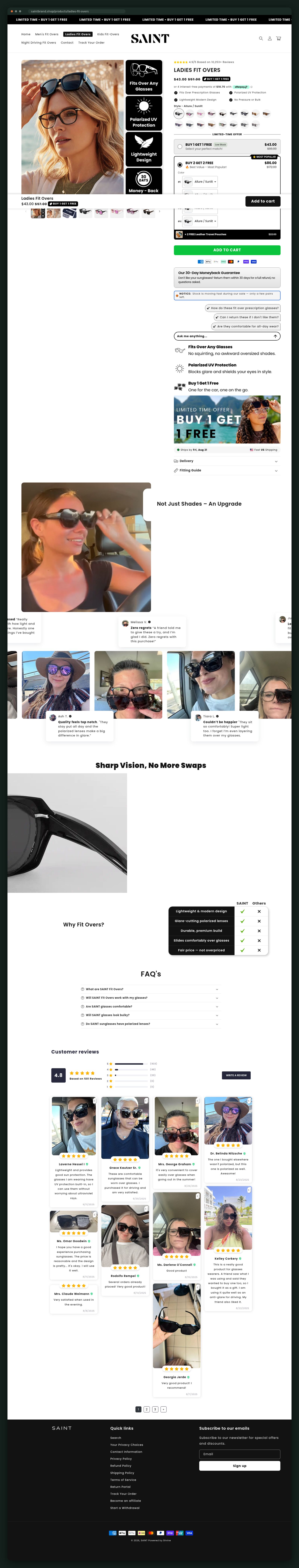 SAINT website homepage