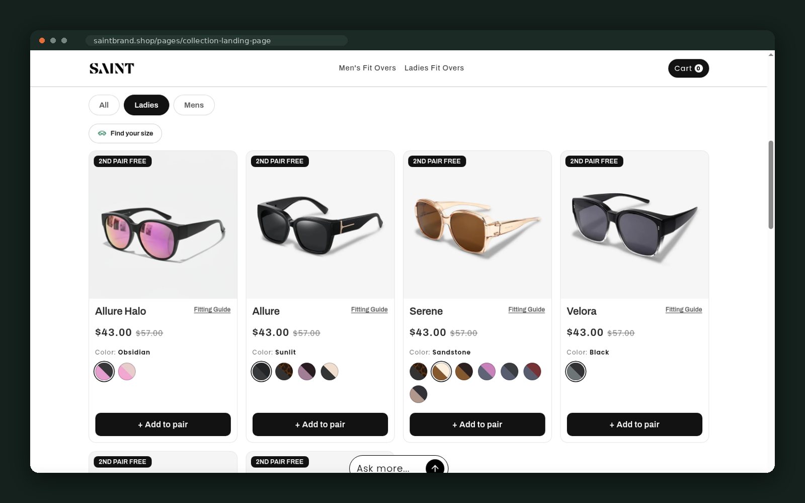 Three-step offer explainer and product grid