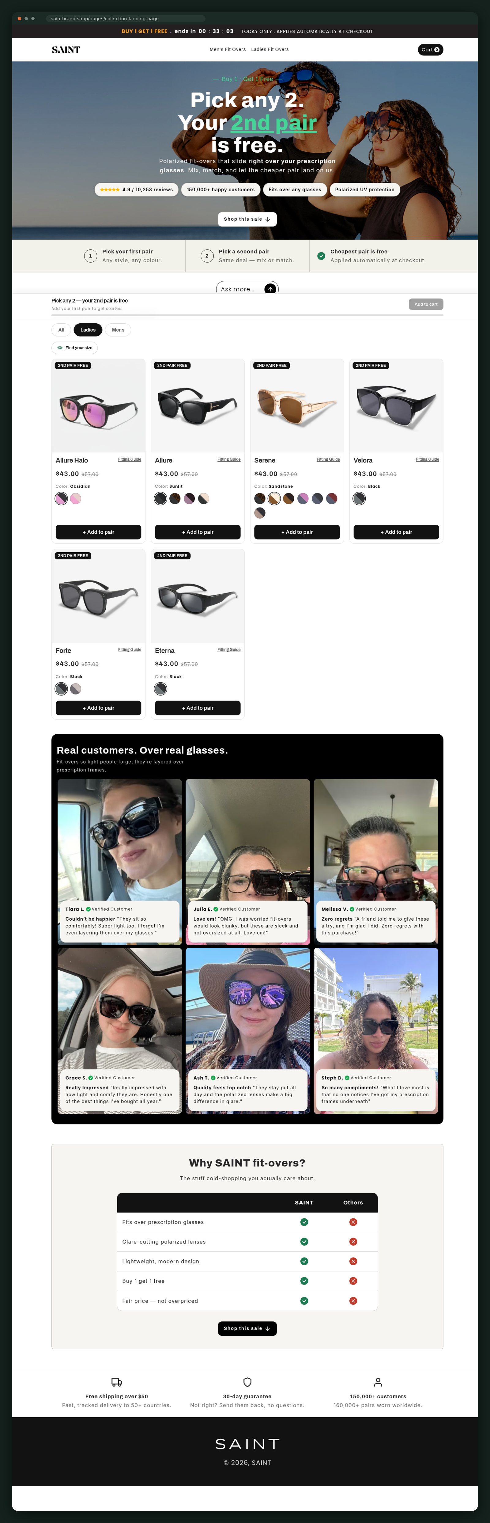 SAINT website — screen 2