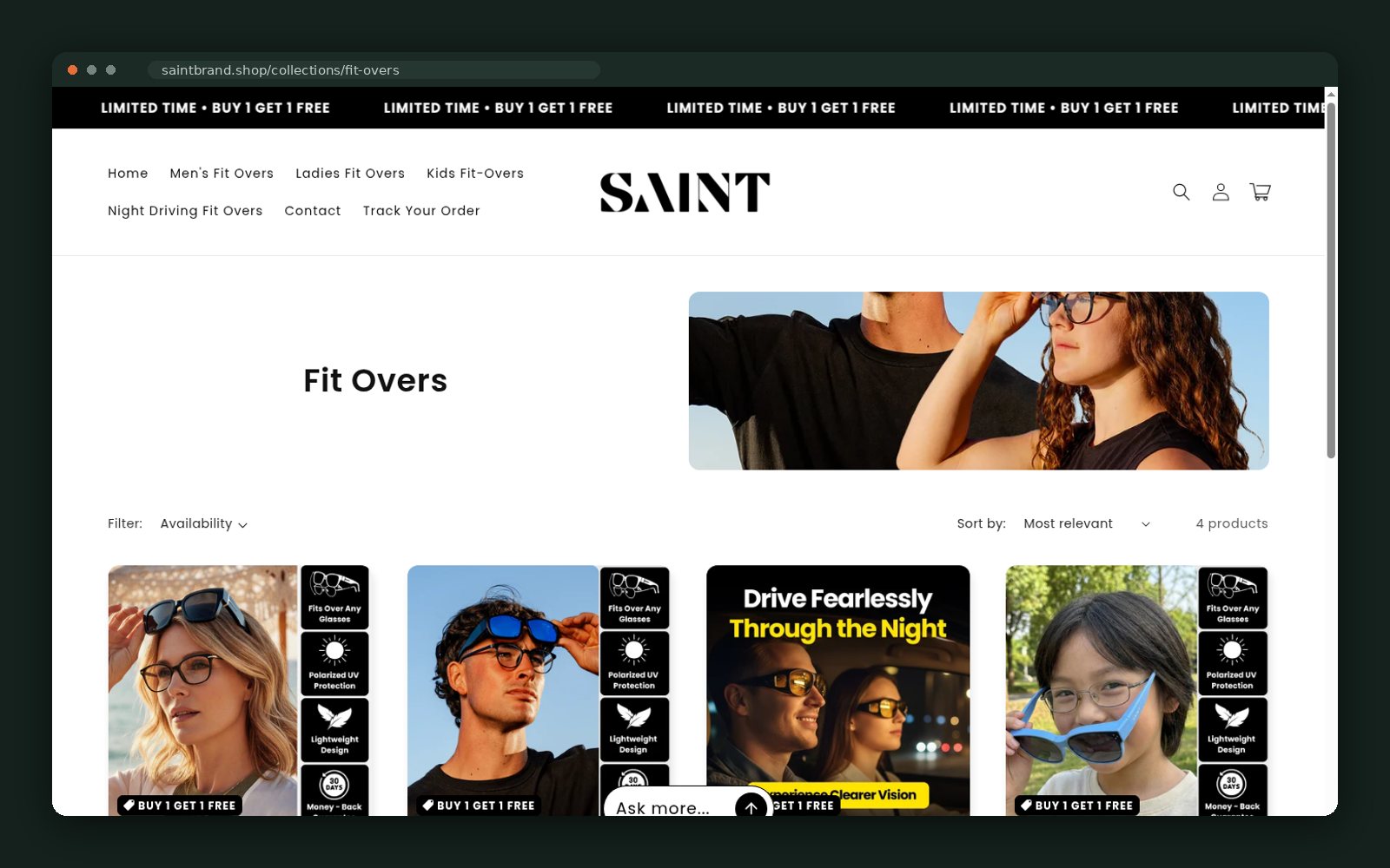 Fit Overs collection page