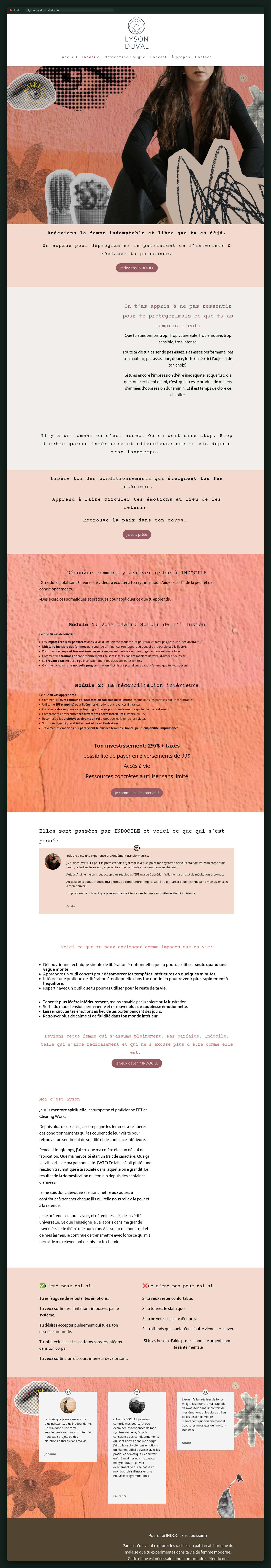 Lyson Duval website — screen 2