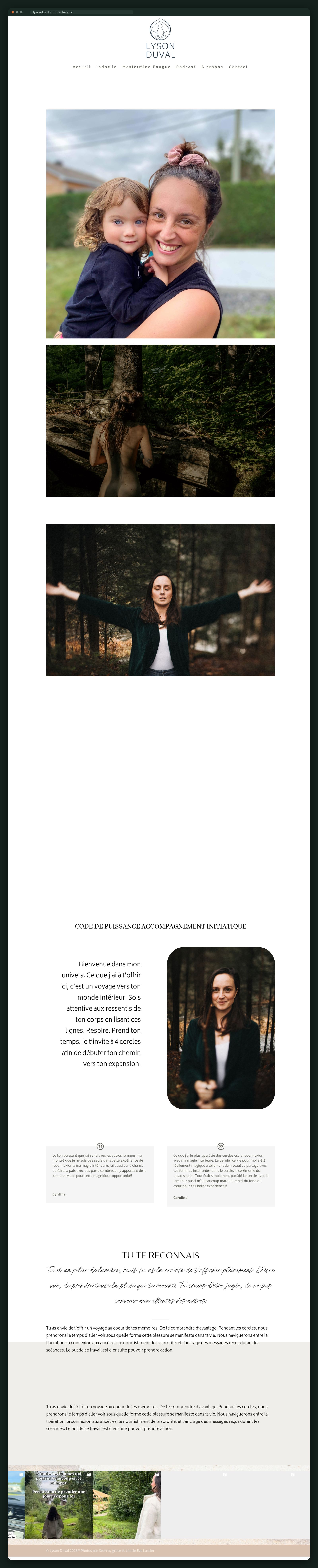 Lyson Duval website — screen 5