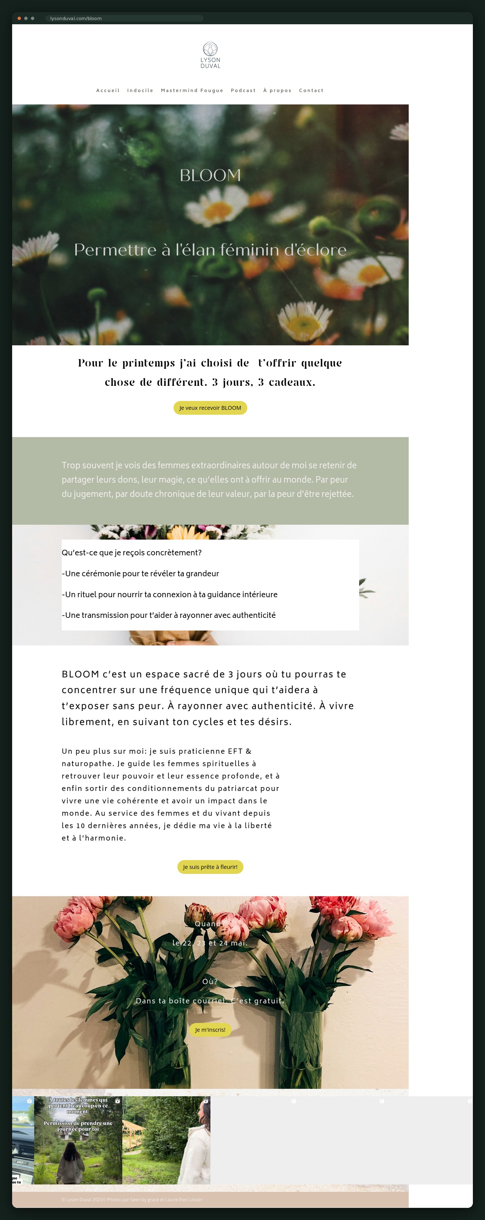 Lyson Duval website — screen 3