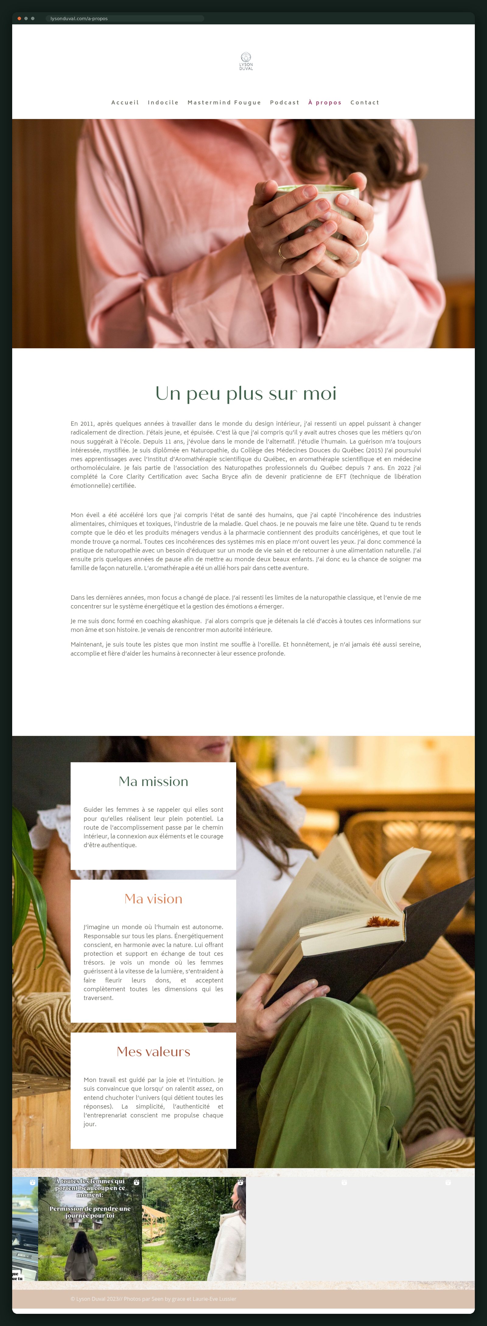 Lyson Duval website — screen 4