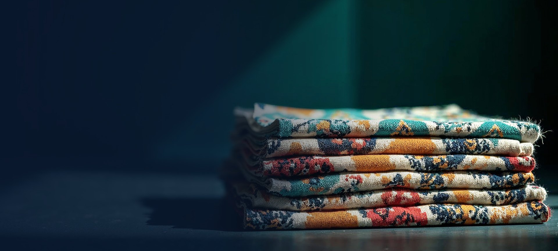 Art-directed printed knitwear still life representing Culprit Underwear's industry