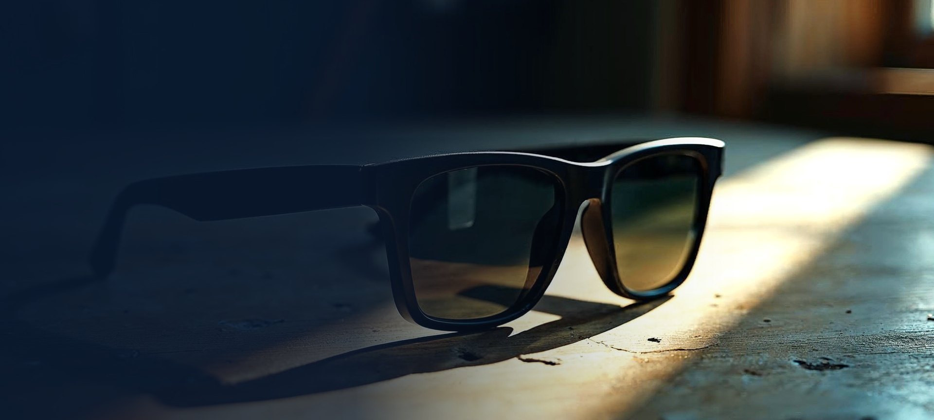 Art-directed eyewear scene representing SAINT's fit-over sunglasses