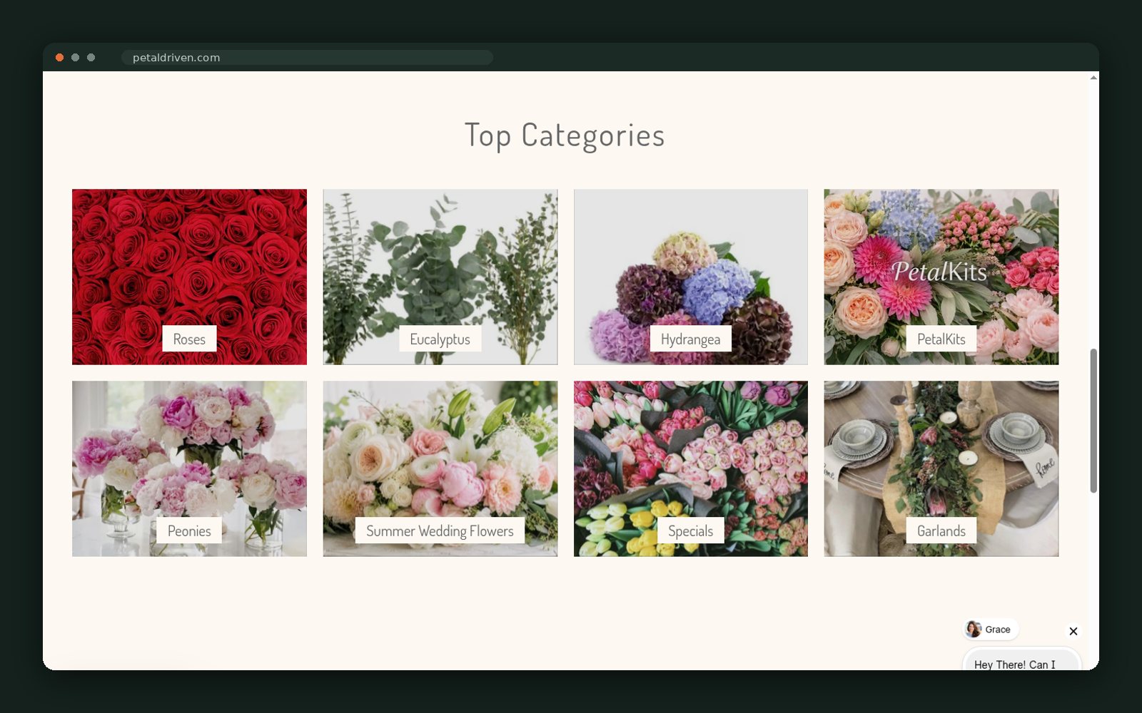 PetalDriven.com website — screen 5