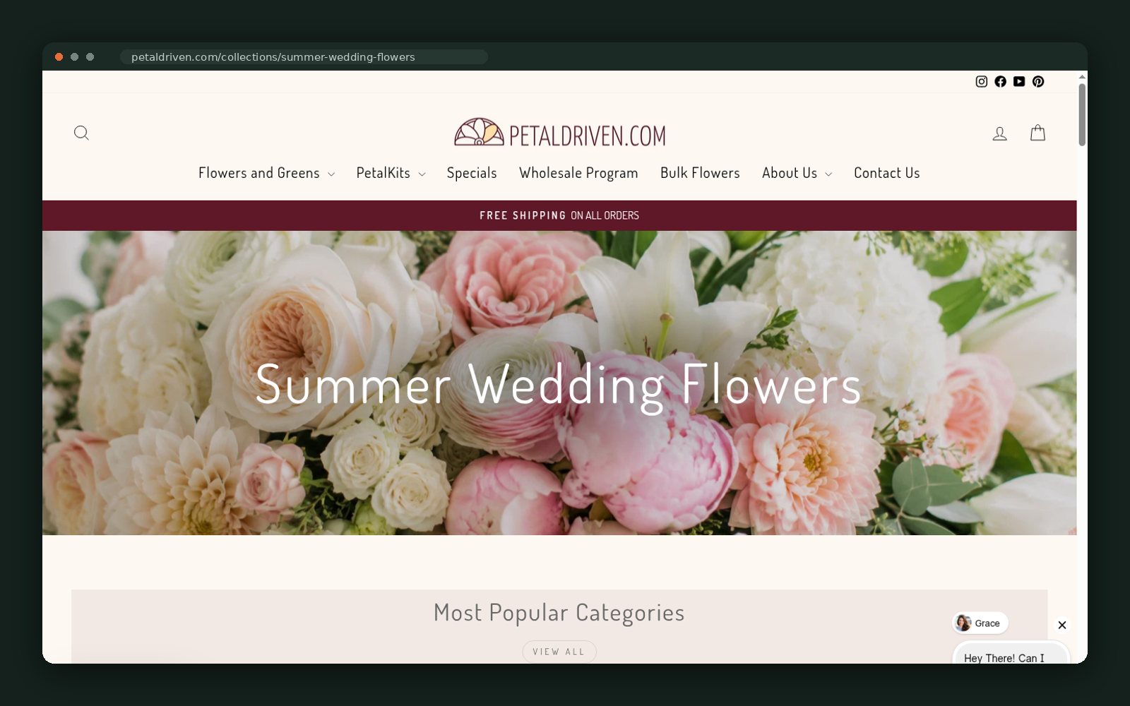Summer wedding flowers collection
