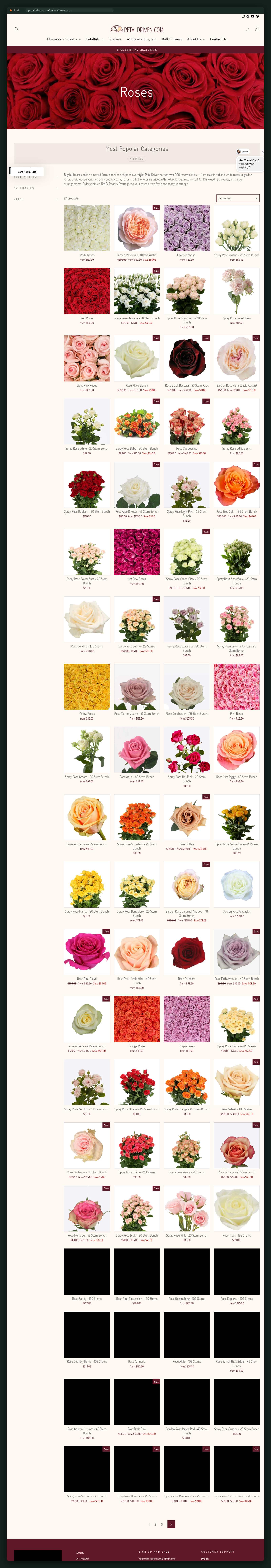 PetalDriven.com website — screen 2