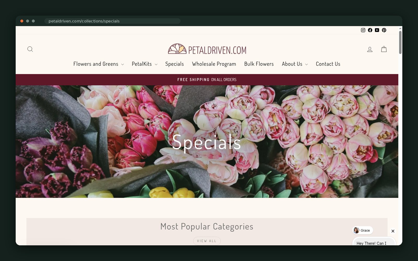 Specials collection with farm-partner discounts