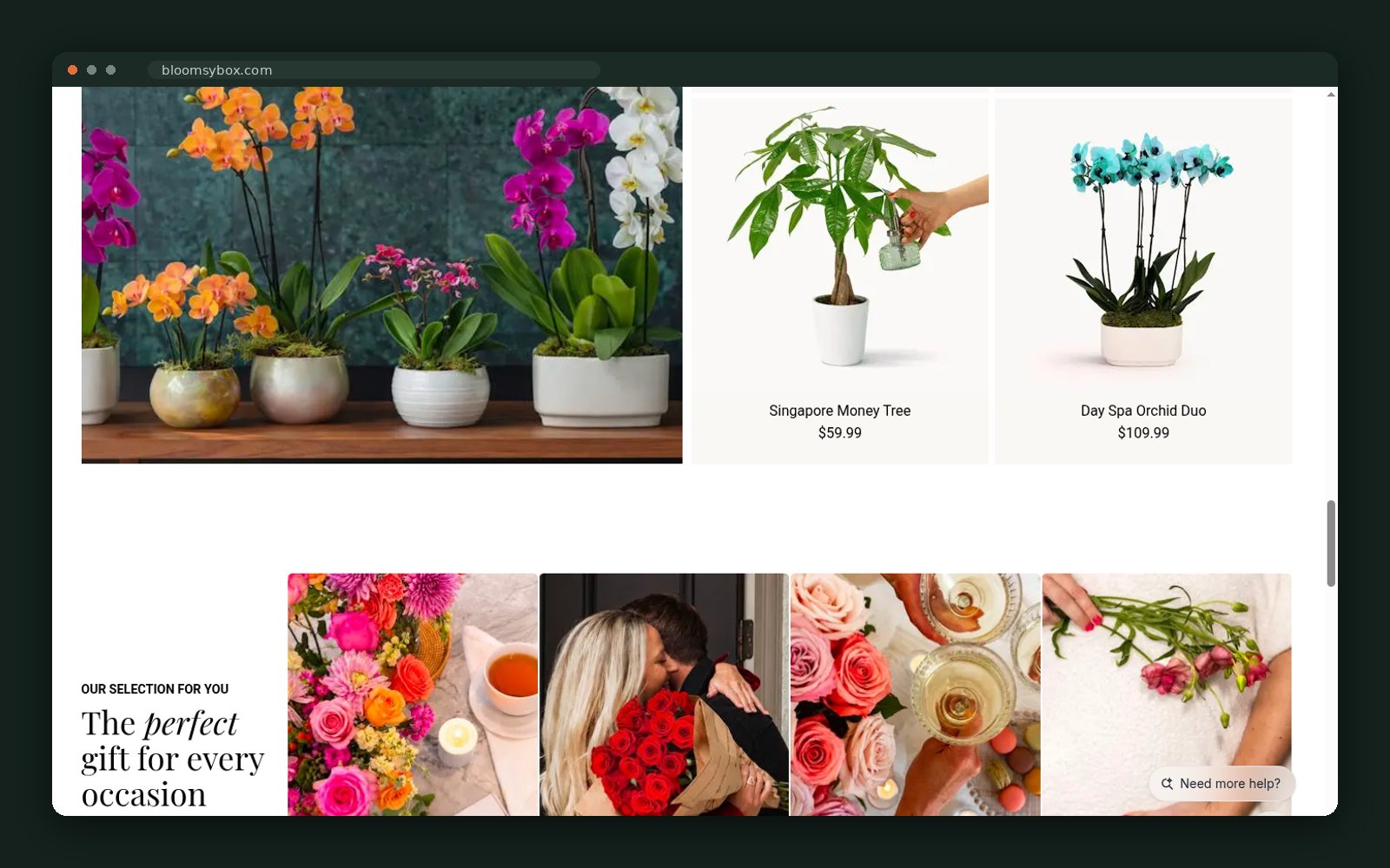 Gifting storytelling block and Google review wall