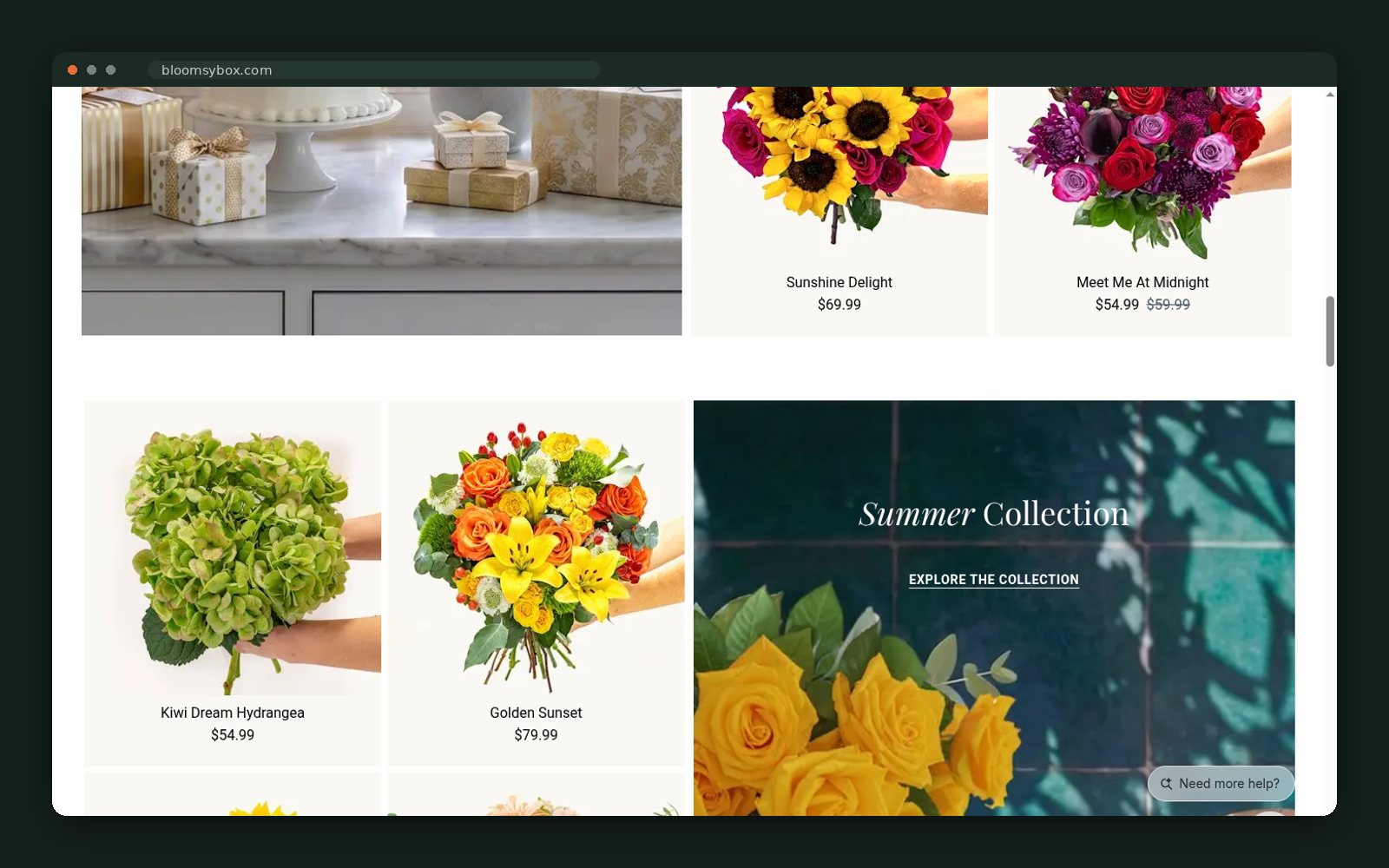 BloomsyBox website — screen 4
