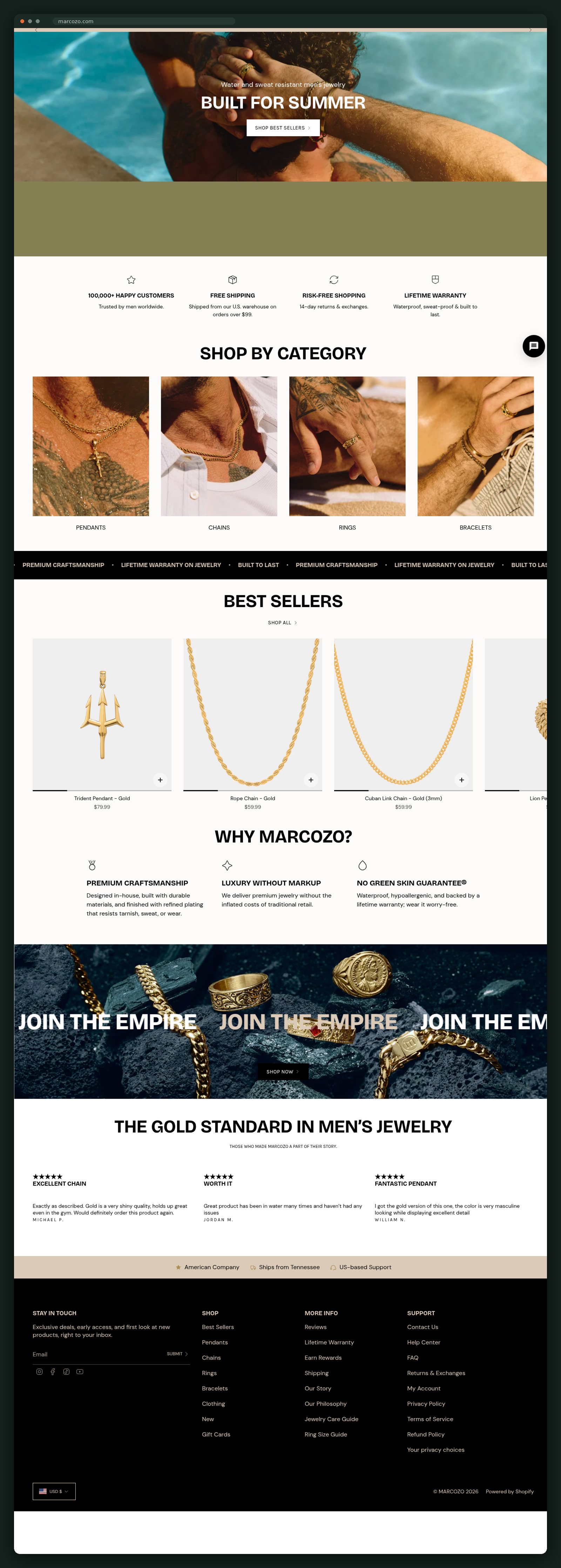 MARCOZO website homepage