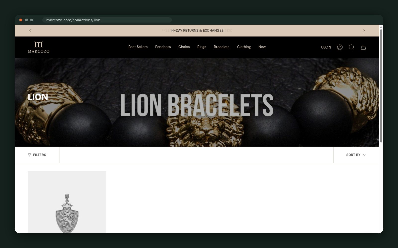 Lion collection page