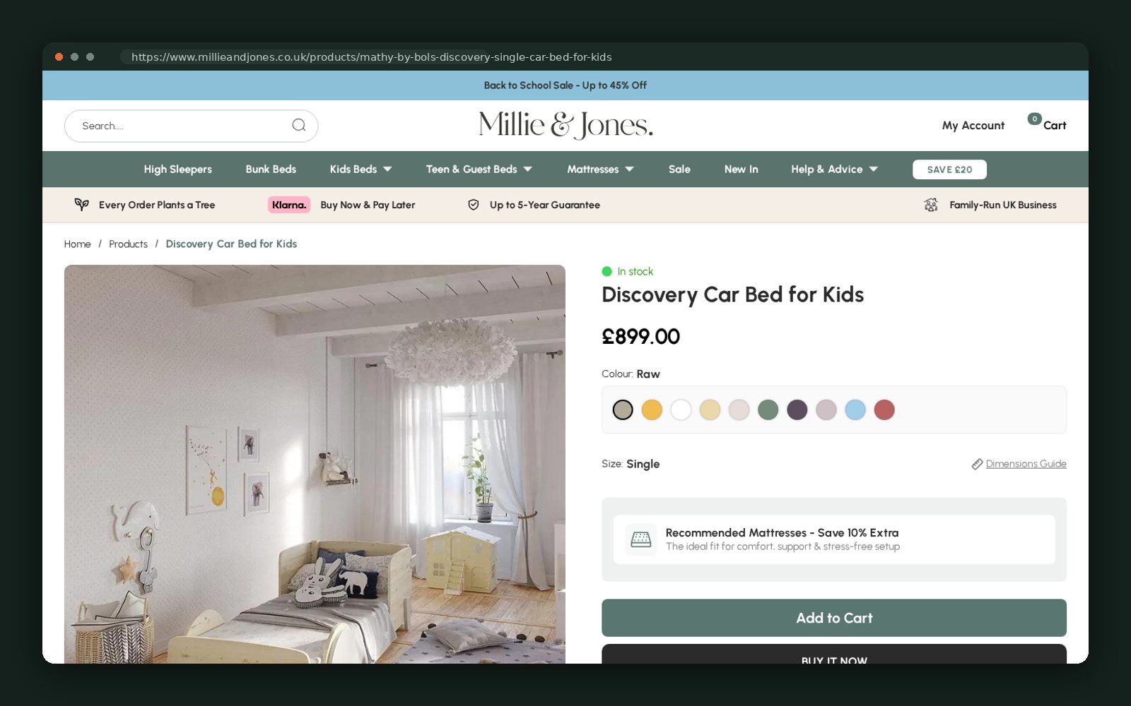 Millie & Jones website — screen 5