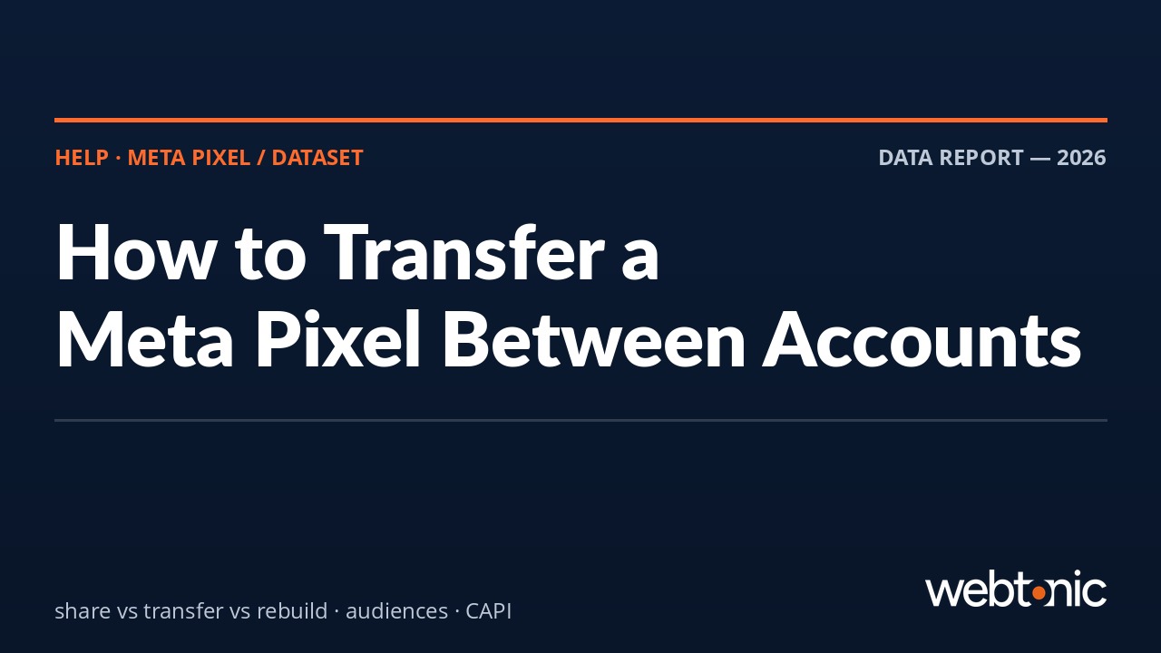 Guide to transferring a Meta pixel or dataset between business portfolios without losing data