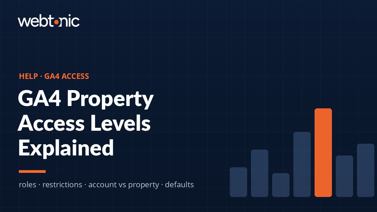 Explanation of GA4 property access levels, roles and data restrictions for agencies and staff