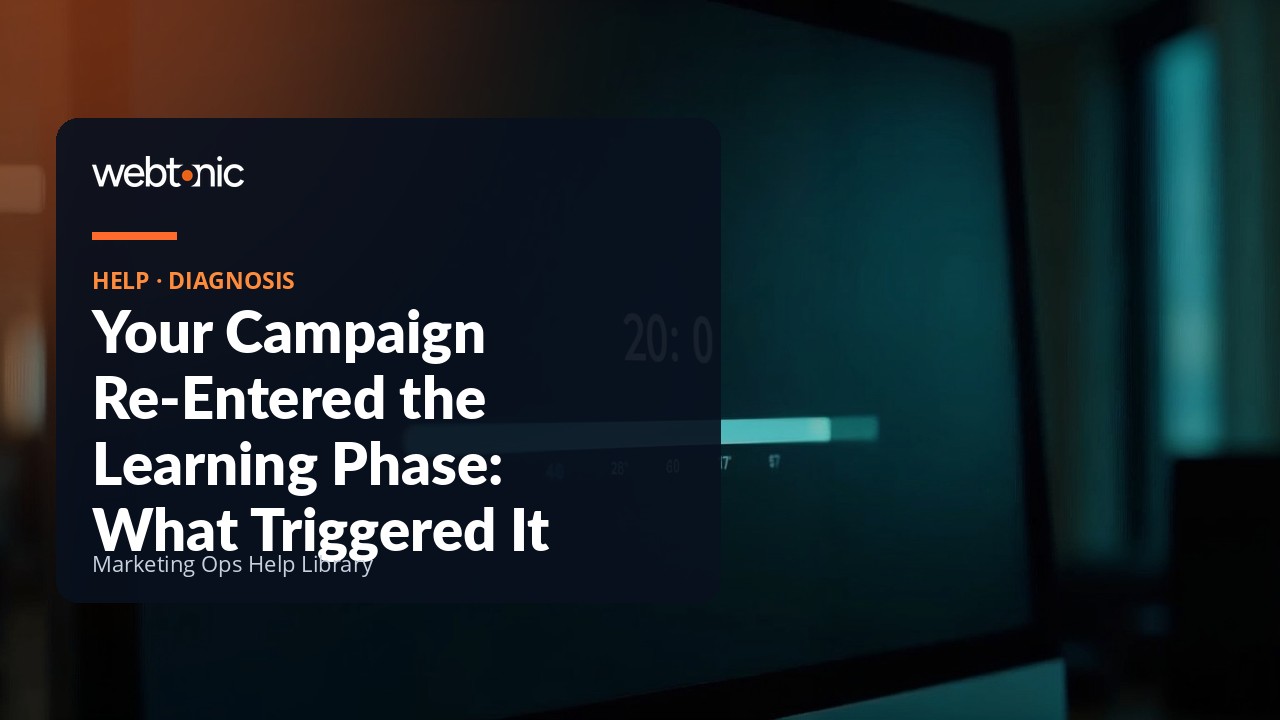 Diagnosing why an ad campaign re-entered the learning phase