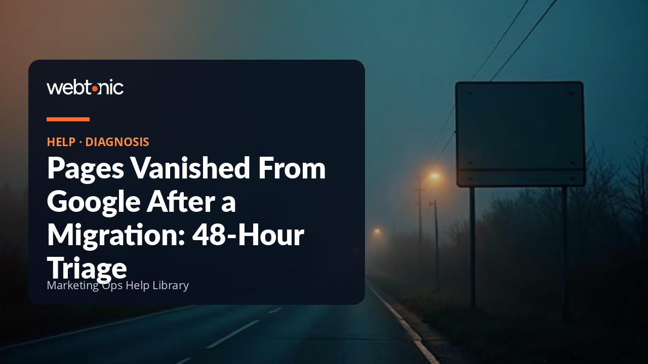 Triaging pages deindexed after a website migration