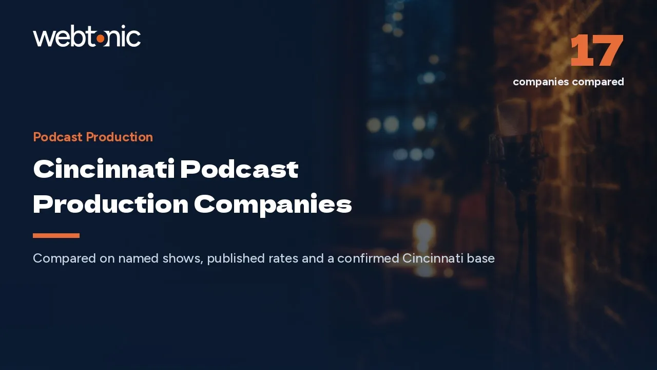 Cincinnati Podcast Production Companies, Studio by Studio and Show by Show, in 2026 — Web Tonic blog thumbnail