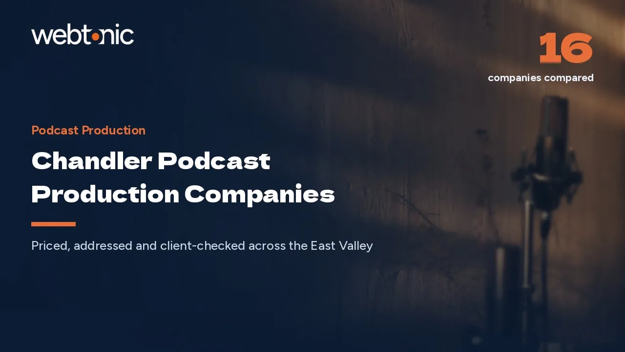 Chandler Podcast Production Companies Priced, Addressed and Client-Checked in 2026 — Web Tonic blog thumbnail