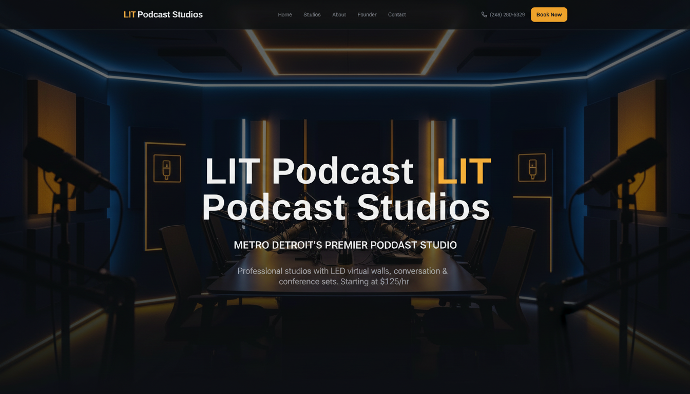 LIT Podcast Studios Logo