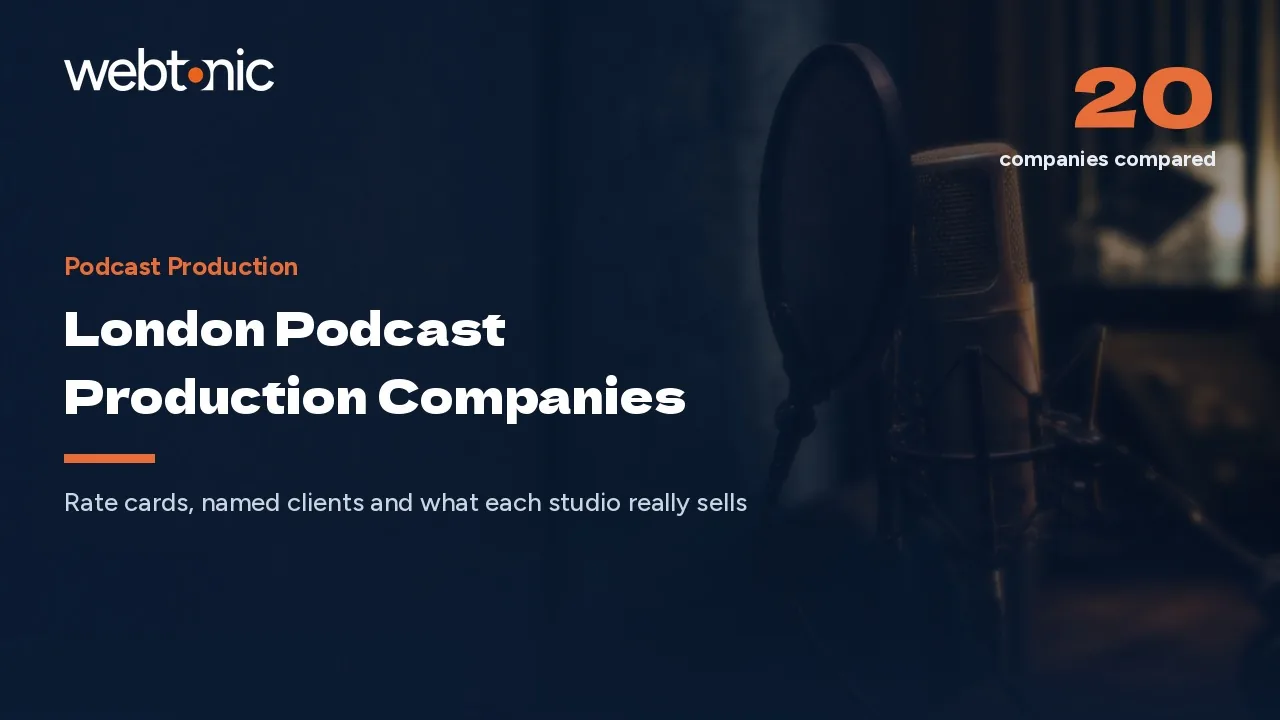 Inside London's Podcast Production Market: Twenty Studios Checked in 2026 — Web Tonic blog thumbnail