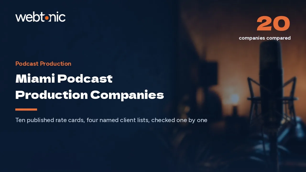 Which Miami Podcast Production Companies Publish a Price, and Which Do Not, in 2026 — Web Tonic blog thumbnail