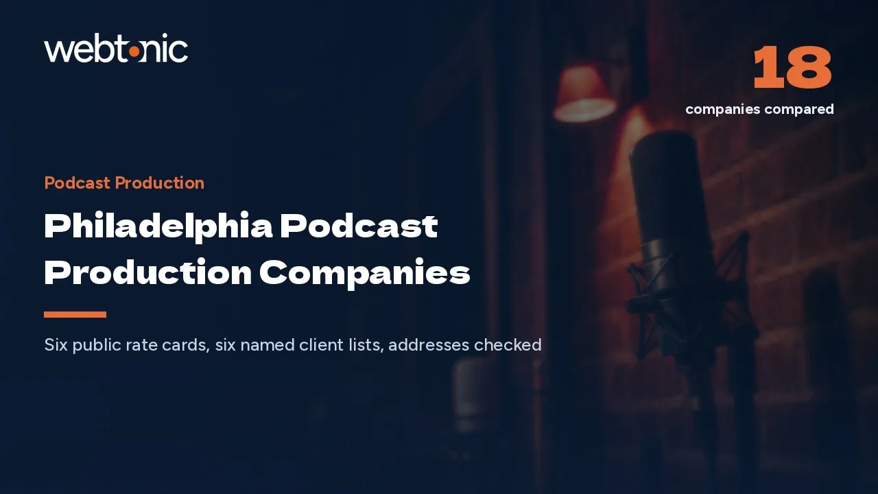 Philadelphia Podcast Production Companies, From Public Radio Alumni to Main Line Rooms, in 2026 — Web Tonic blog thumbnail