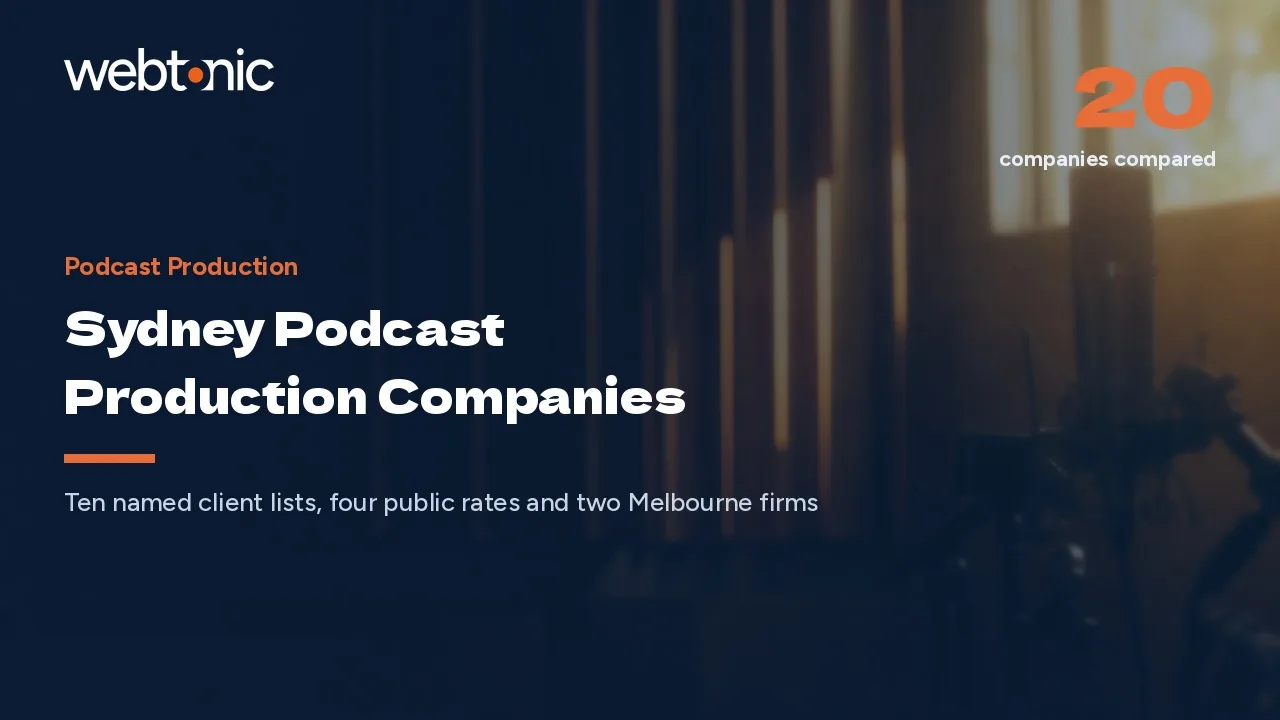 Sydney Podcast Production Companies Sorted by What They Will Put in Writing in 2026 — Web Tonic blog thumbnail
