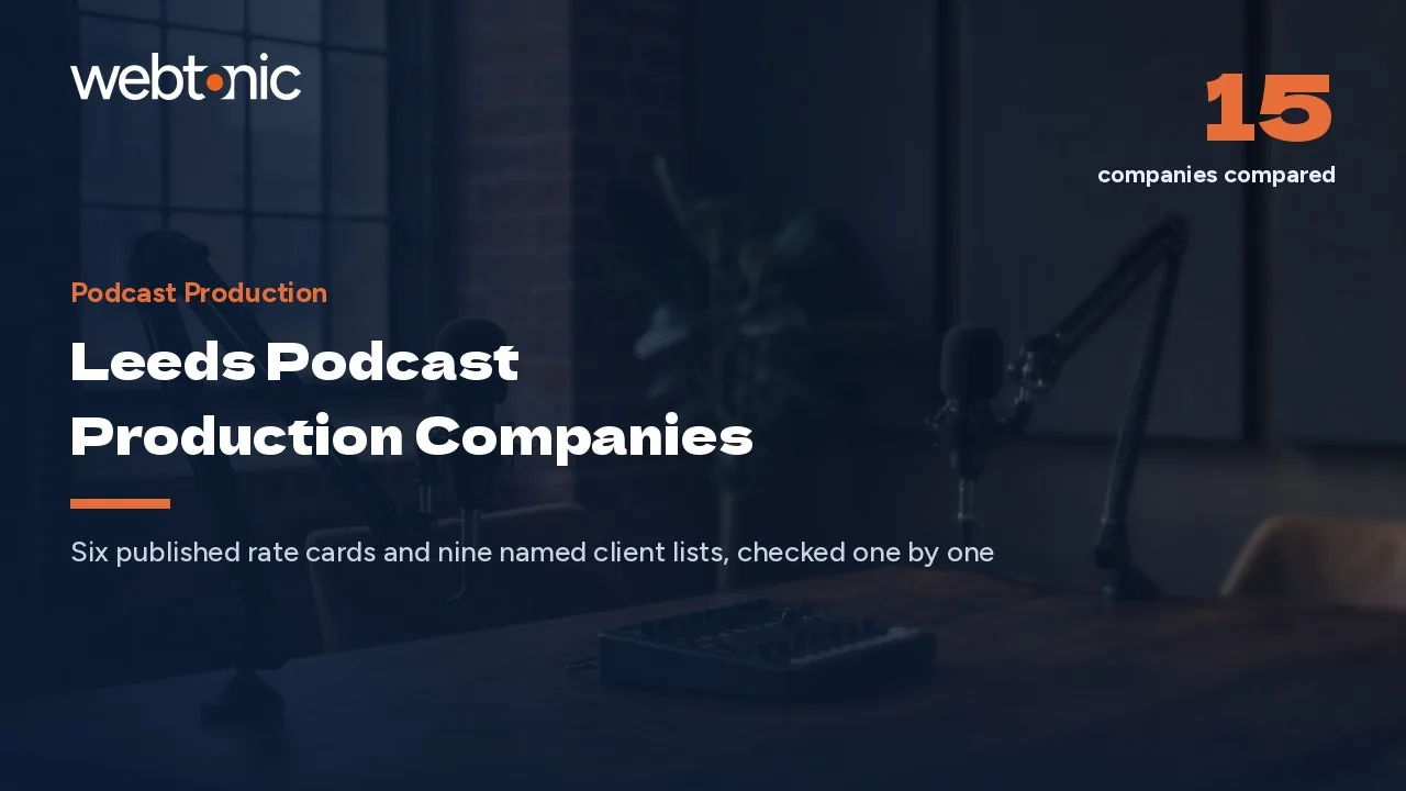 Leeds Podcast Production Companies, Priced and Credited Line by Line, in 2026 — Web Tonic blog thumbnail
