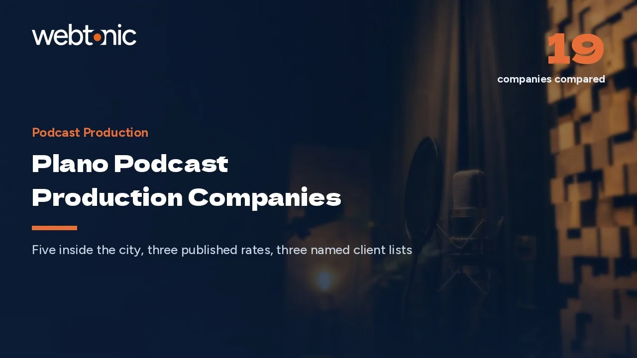 Nineteen Podcast Production Companies Around Plano, and the Five Inside It, in 2026 — Web Tonic blog thumbnail