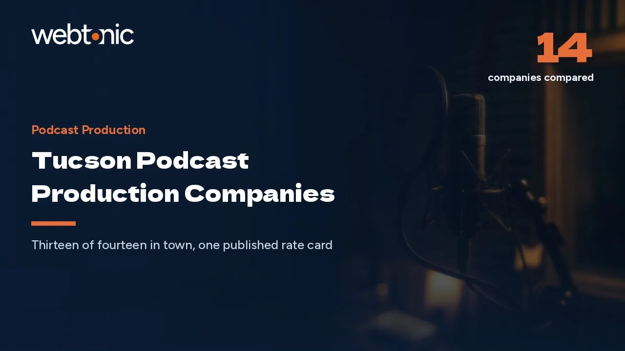 Fourteen Tucson Podcast Production Companies, Thirteen of Them In-Town, in 2026 — Web Tonic blog thumbnail