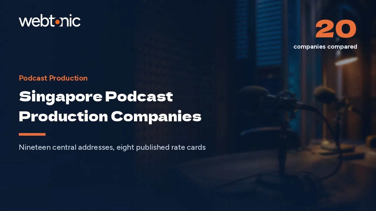 Twenty Singapore Podcast Production Companies and the Eight That Publish Prices in 2026 — Web Tonic blog thumbnail