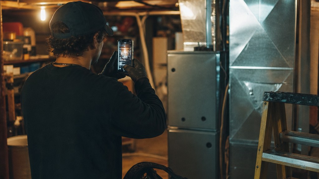 Compressed job photography instead of a heavy stock hero