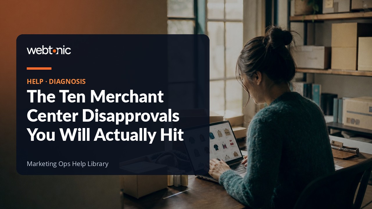 Fixing common Google Merchant Center product disapprovals