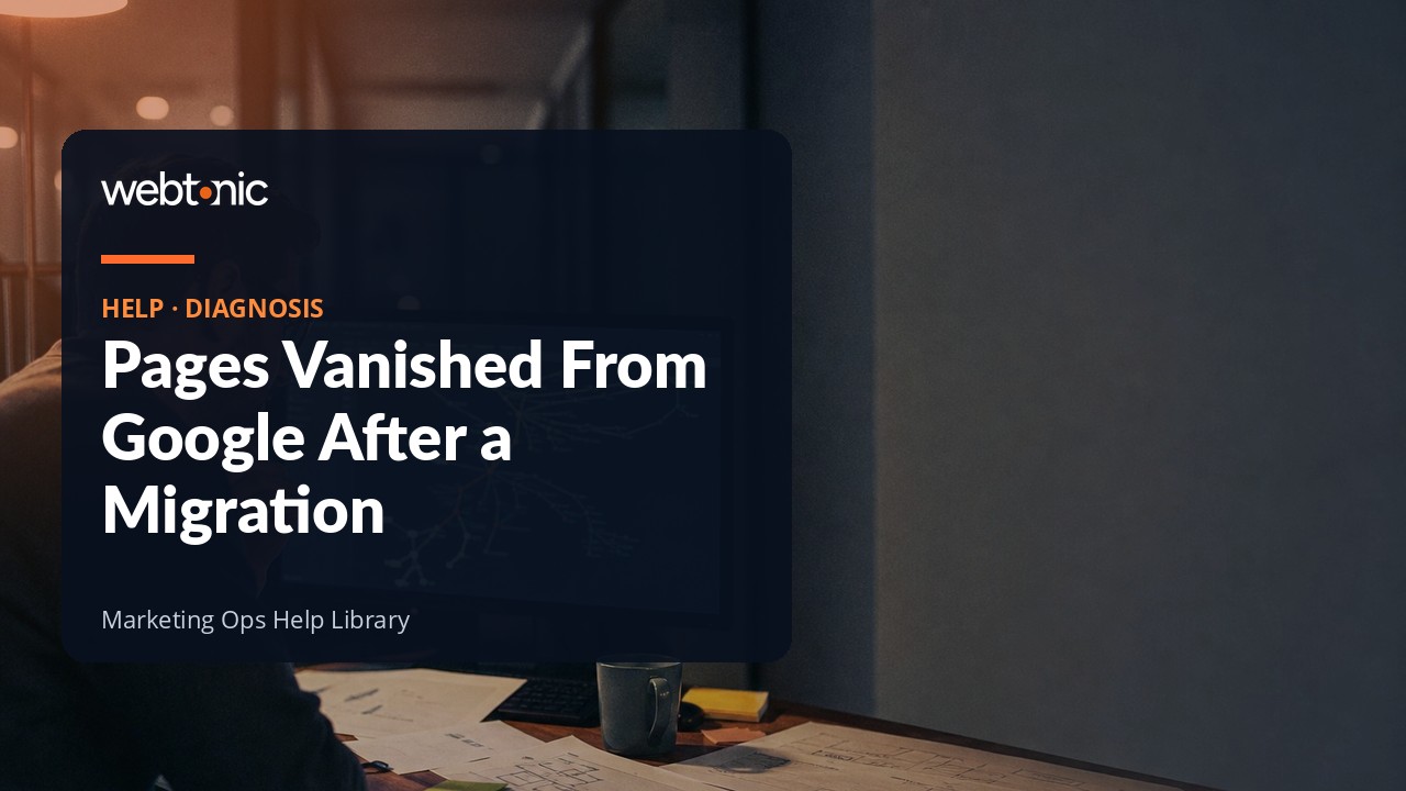 Triaging pages deindexed after a website migration