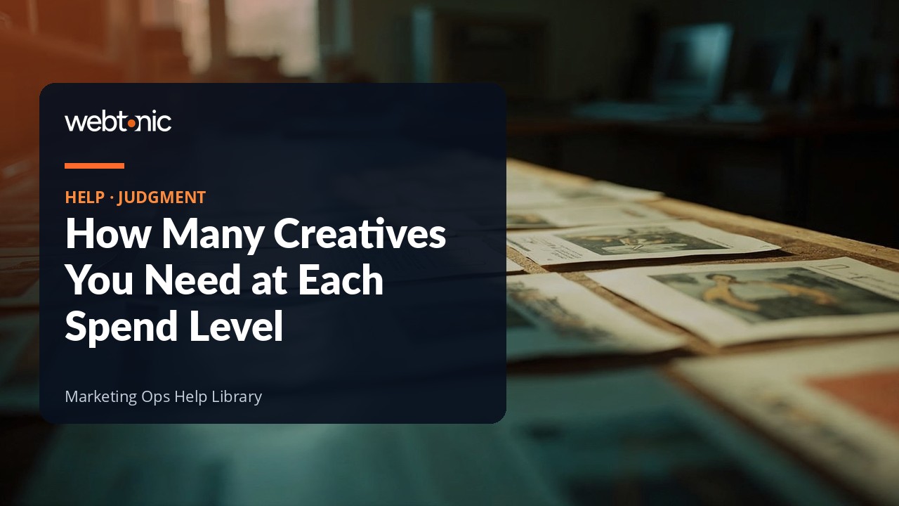 Planning Meta creative volume by monthly ad spend