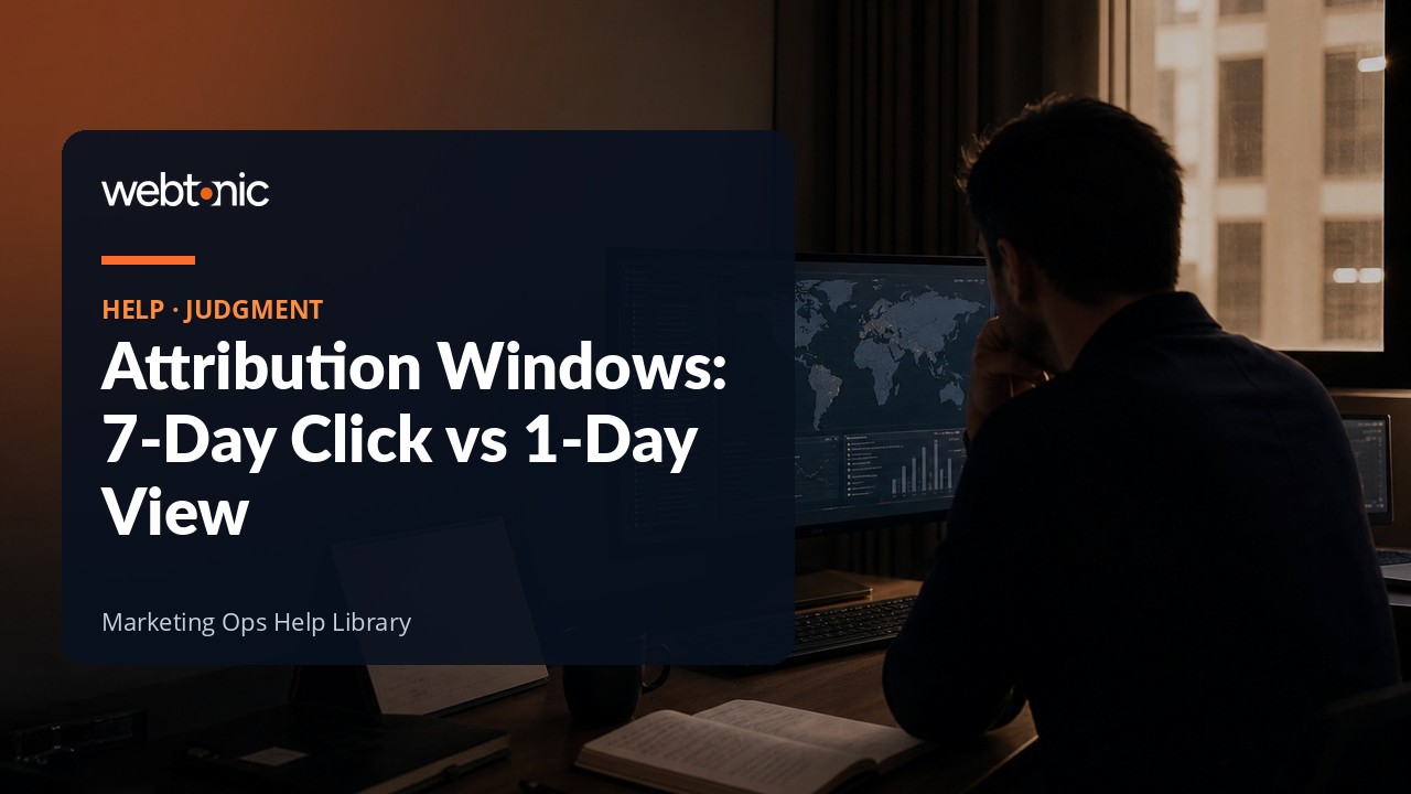 Comparing 7-day click and 1-day view attribution windows