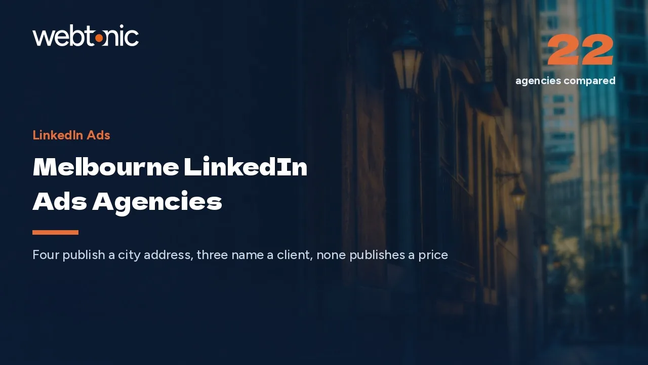 Melbourne LinkedIn Ads Agencies in 2026, From Collins Street to Cremorne — Web Tonic blog thumbnail