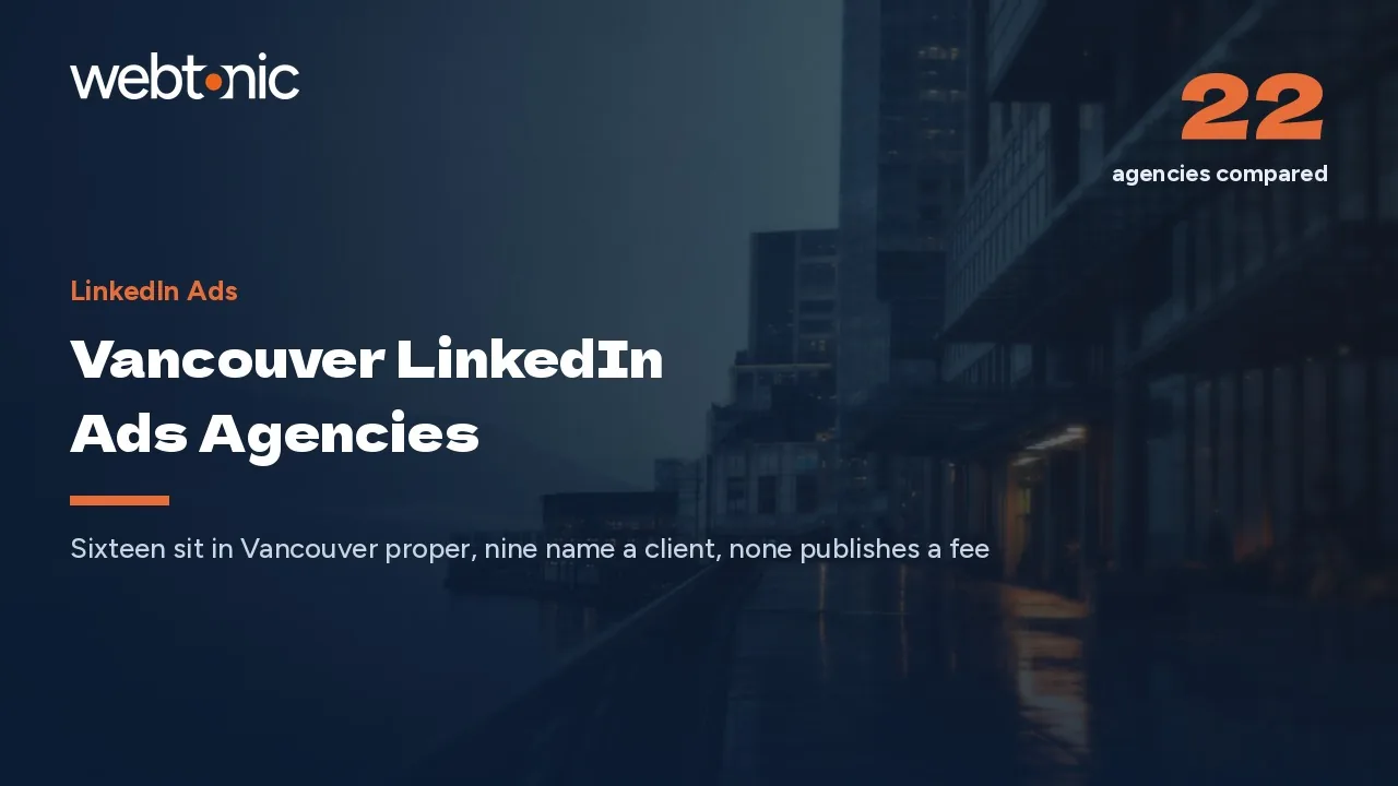 Twenty-Two Metro Vancouver LinkedIn Ads Agencies, Compared for 2026 — Web Tonic blog thumbnail