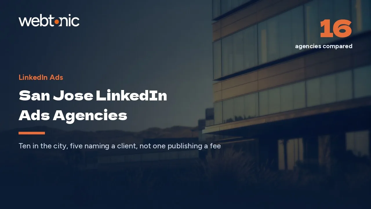 Silicon Valley Buys LinkedIn Ads: 16 San Jose Agencies Compared for 2026 — Web Tonic blog thumbnail